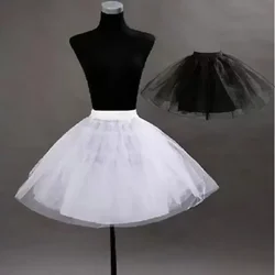 Wedding Accessories White Black Red Short Petticoats Tulle Crinoline for Girls Tutu Skirt Ball Gown Underskirt Jupon-mariage We