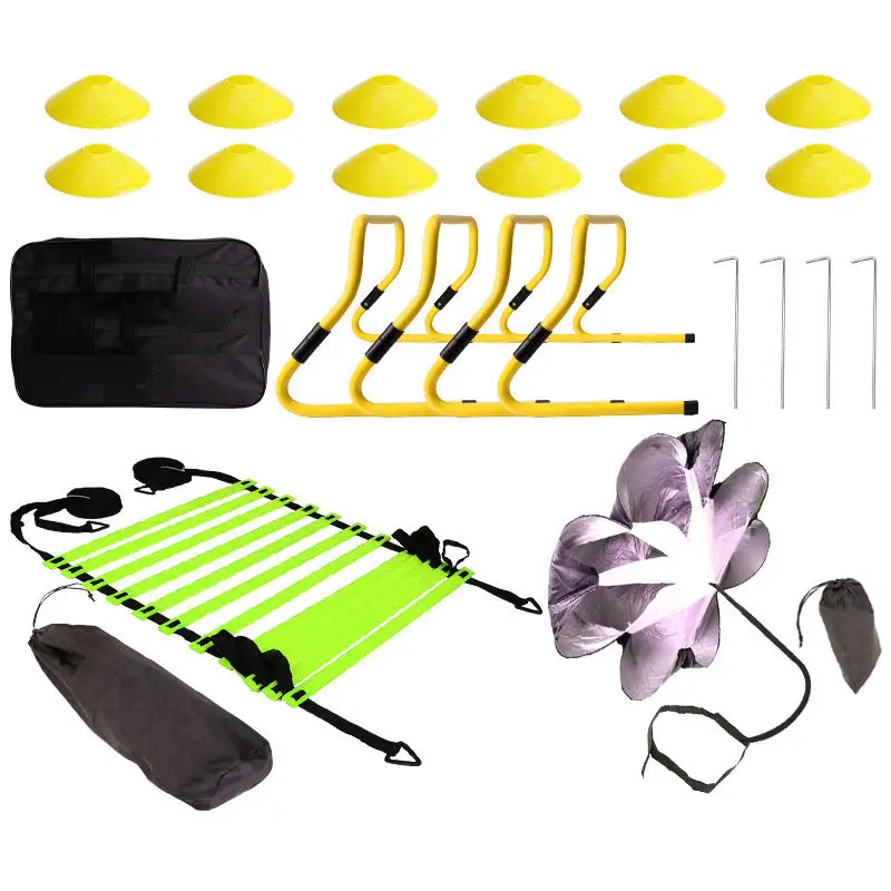 Hot Sale Good Quality Portable Agility Training Equipment Agility Training Set with Cones, Hurdles and Ladders