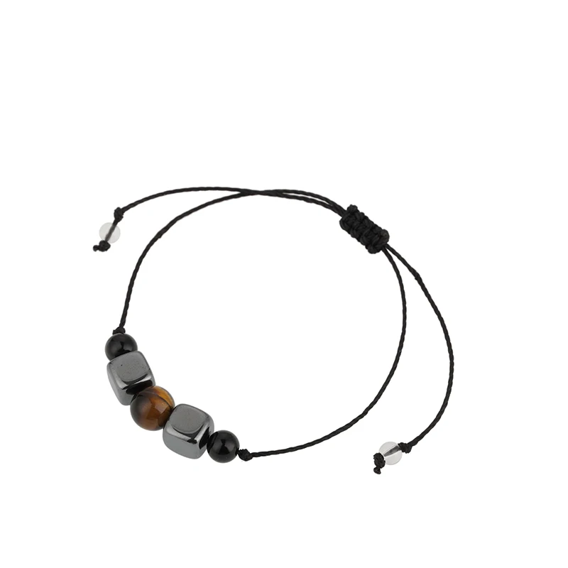 Новые модные браслеты из натурального камня и с гематитом тигром плетеные для женщин мужчин подарки S563
