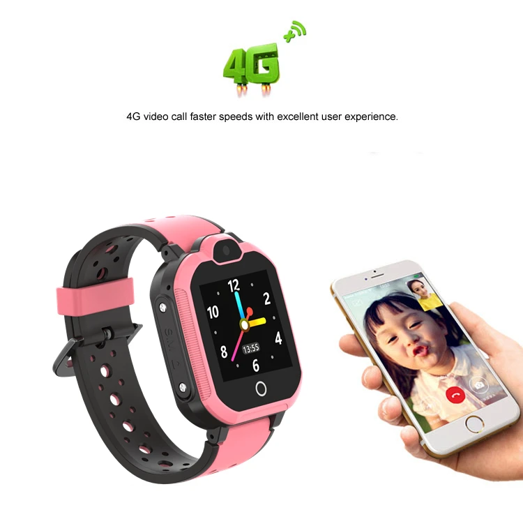 LT05 4G Kids Smart GPS Watch 1.4 Inch IPS Touch Screen With Camera Voice Chat Electronic Fence SOS Calling For Kids Security