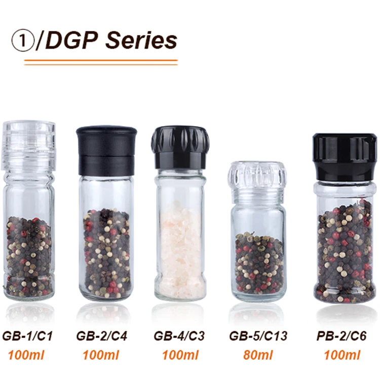 Промышленная гималайская черная стеклянная бутылка ручной работы медный лоток влажная сухая Harb керамическая гравитационная банка мельница для специй соли перца