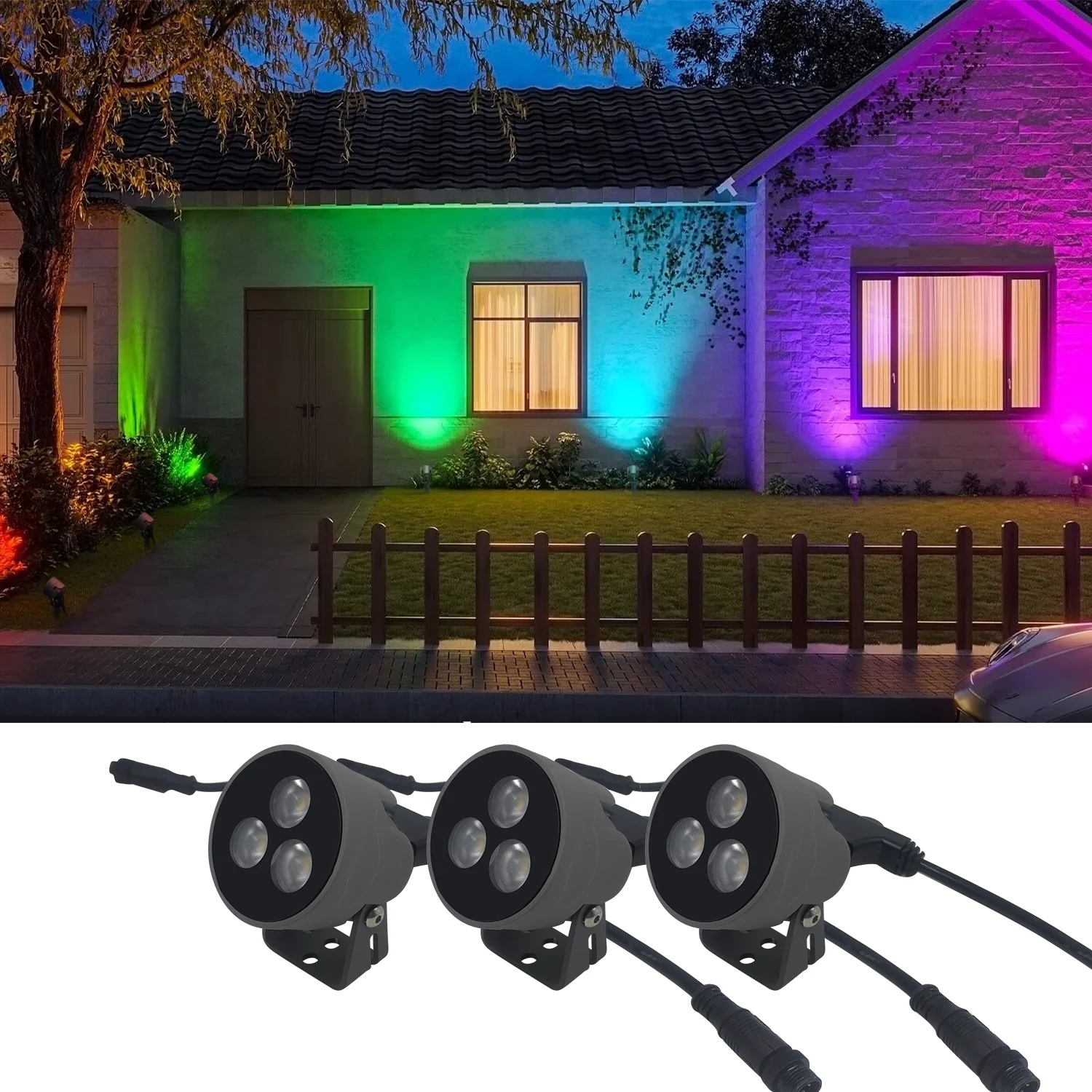 gouly holiday lighting landscape decoration  ip66 waterproof rgbw colorful 3w outdoor light decor