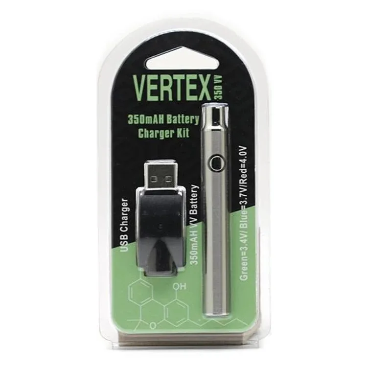  Лидер продаж предварительный нагрев 350 мАч Cbd картридж перезаряжаемый Vertex Vape ручка аккумулятор 510 мини