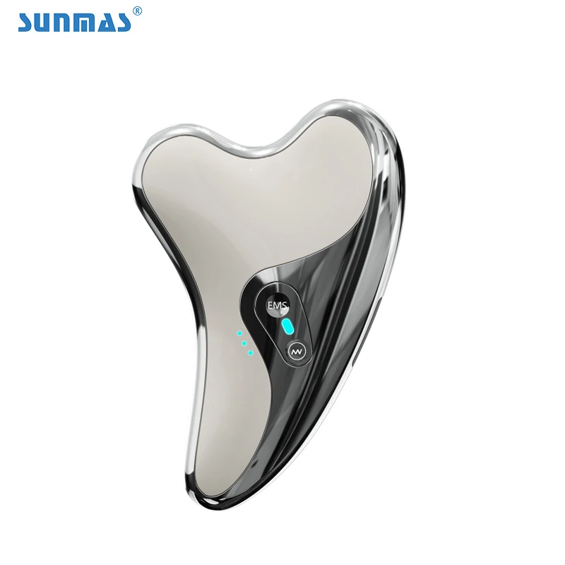 High vibration mini EMS facial massager roller guasha scraping massage tool