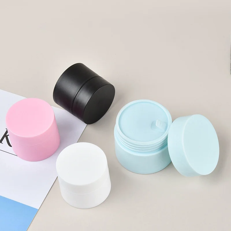 50ml 80ml 100ml 120ml 150ml 200ml 250ml 500ml 8 oz PS PET cosmetic cream jars plastic body scrub container with lids