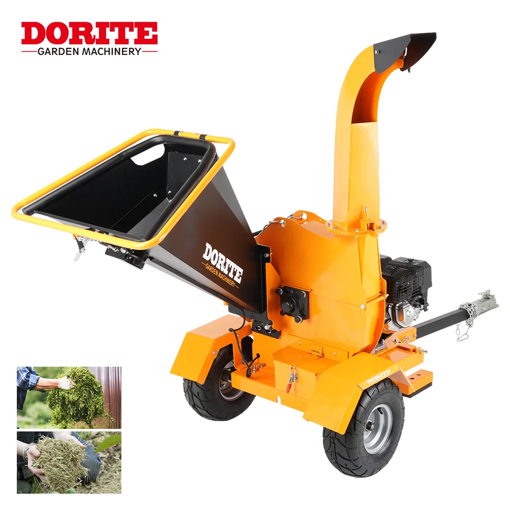 15hp K-maxpower 120mm Max Chipping Capacity 600mm Disc Mini Gasoline commercial wood chipper