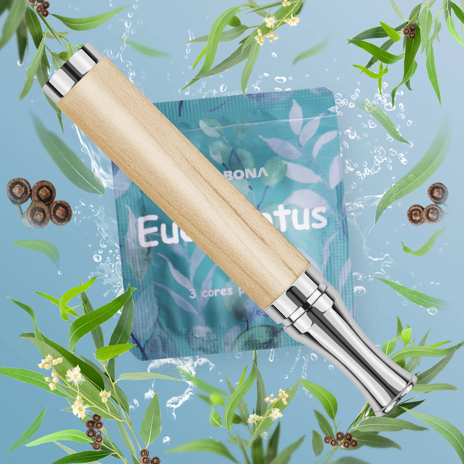 Wooden Personal Best Gifts Chamomile Cigarettes Vapoinhaler Anxiety Nasal Stick Breathe Nose Stick Essential Oil Diffuser