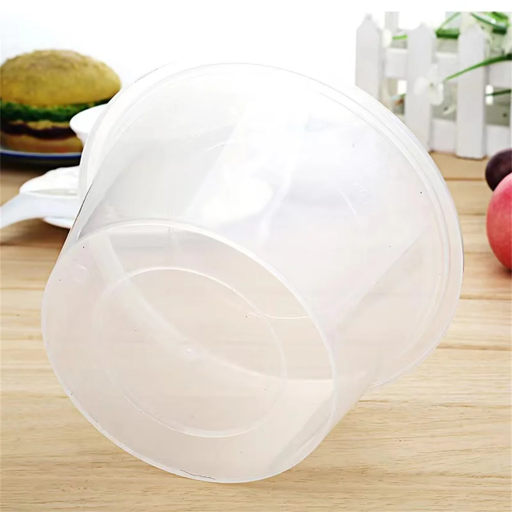 Restaurant round plastic food storage container packing sauce cup bowl with lids leak-proof disposable food container box