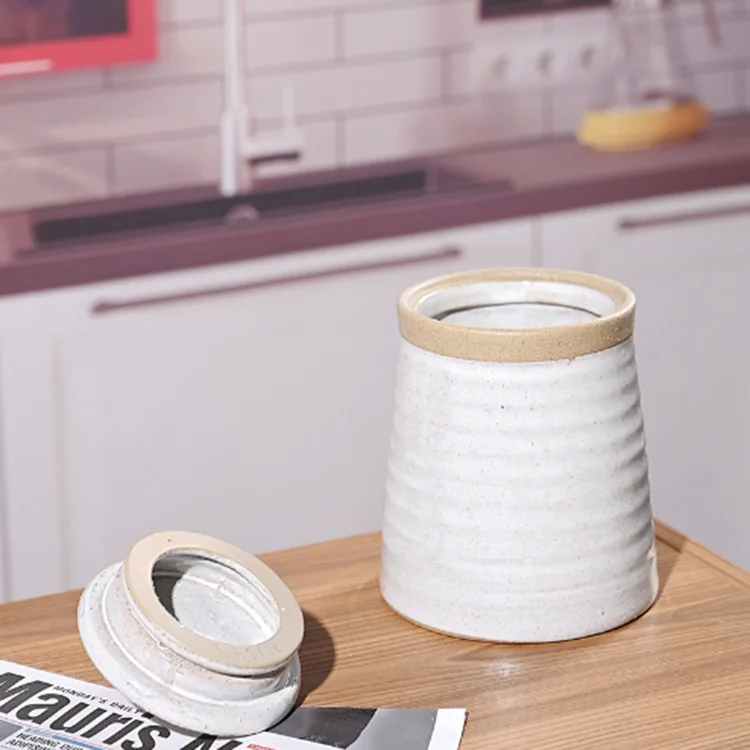 Custom ceramic sealed cans kitchen cereals storage container, food storage candy jars sealed boxes wholesale