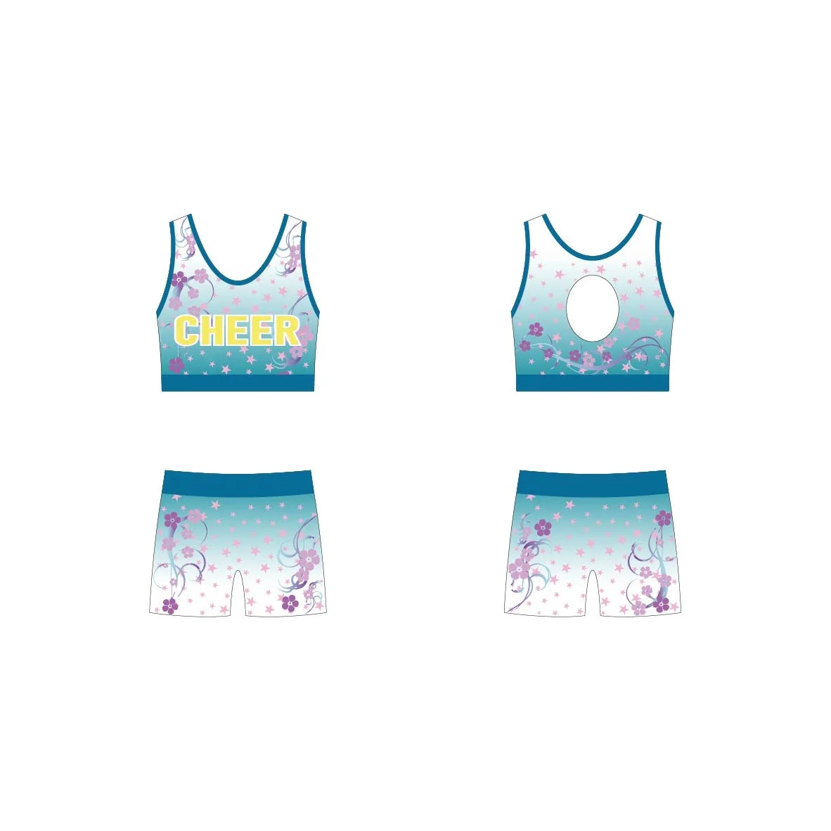 Custom cheer hot girl team cheerleading uniform with logo customized