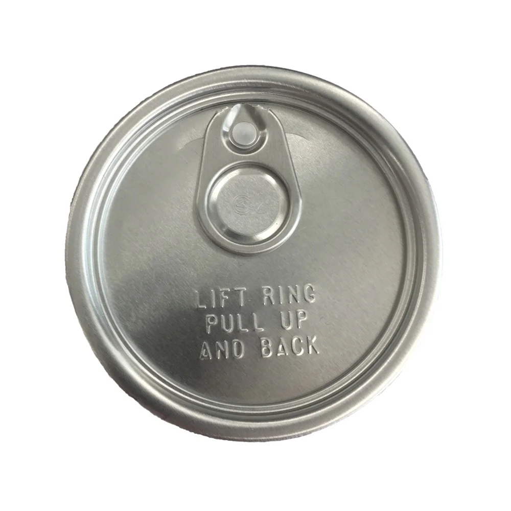 Tin metal food can cans easy open lid