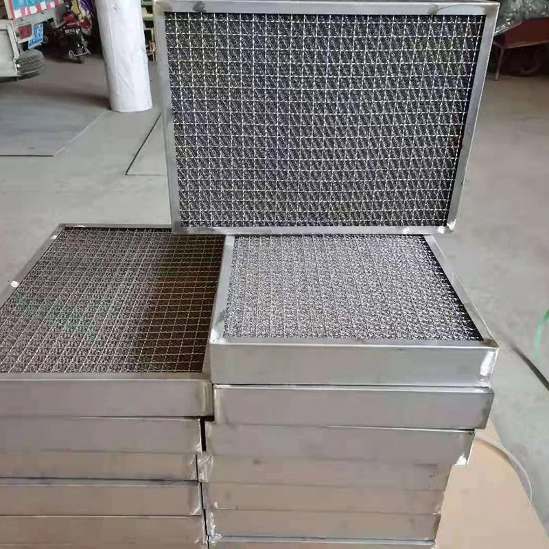 Iron Wire Mesh Filter Porous Stainless Steel Screen Mesh Grease Primary Filter Customized service For Industrial Furnace