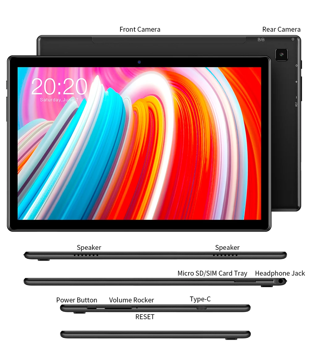 Teclast M40 10.1' Tablet 1920x1200 4G Network UNISOC T618 Octa Core 6GB RAM 128GB ROM Tablets PC Android 10 Dual Wifi Type-C