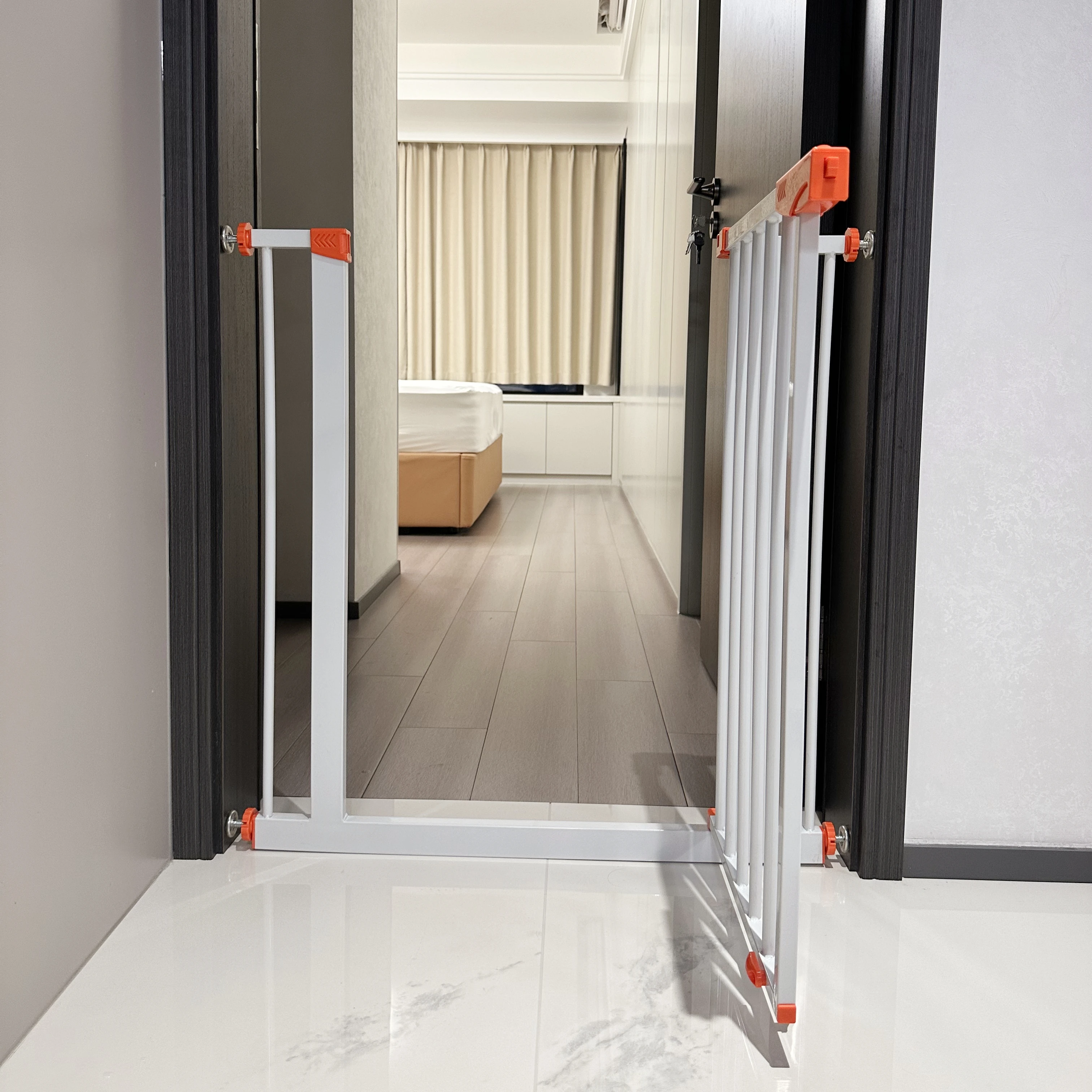 No Holes Needed Baby Gates Fence For Stairs Home Metal Baby Safety Gate For Stairs For Stairs Safety Guard Fence Adjustable