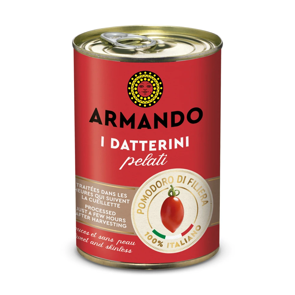 Premium italian foods Condiment Ready fresh Peeled Datterini Tomatoes Sauce 400g can for Wholesale