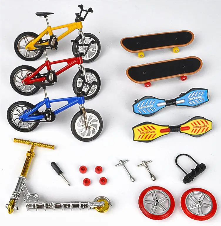 Ready to Ship Fingerboard Finger Skateboard Skate Park Fingerboard Rails Set Mini Skateboard Toy with Six Fingerboard