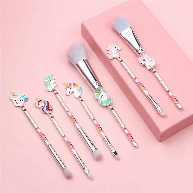 7 pcs unicorns makeup brushes smudge brush brochas de maquillaje profesional makeup brush set