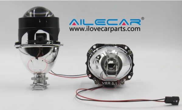 2.5 Inch Auto headlamp Bi xenon Hid projector H1 mini projector 8.1