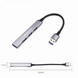 USB Adapter 4 in 1 3.0 New Desgin Type c 4 Ports USB Hub  Multi Function USB HUBS