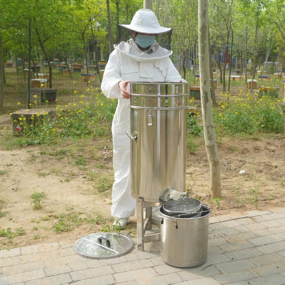 Stainless Steel Double Layer Strainer Honey Storage Tank