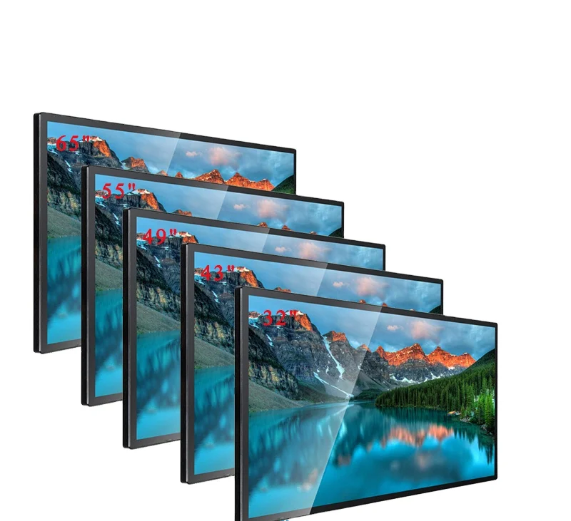 Wholesale Full HD 1080P Ultra Thin Monitor Board Wall Mount Digital Signage LCD Panel Display Menu Indoor Advertising Screen