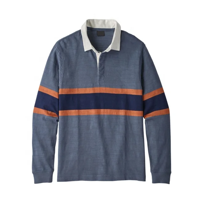 
Wholesale Print Heavy Weight Jersey Shirts Polo Custom Mens Cotton Rugby Shirt 