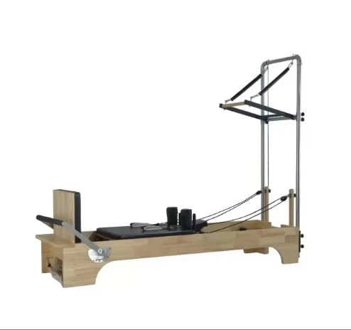 Pilates Reformer Equipment folding Oak Wood Half Tower Pilates Reformer for Gym fitness XR1807