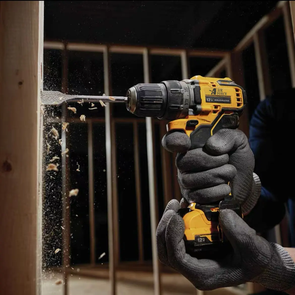 AIRFORCE 161mm Drilling two Capacity 12V Brushless Torque Professional Percussion Drill 20V Electric Wireless Impact drill