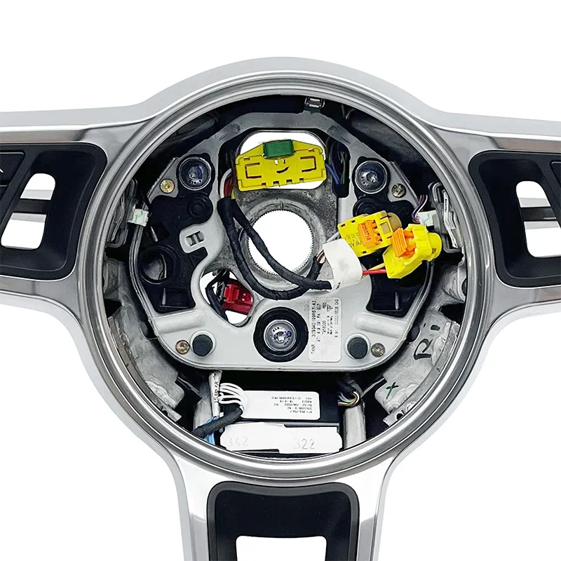 Fully perforated leather handle with customizable color for steering wheel modification for Porsche 2006-2013 ZC-BSJ-2