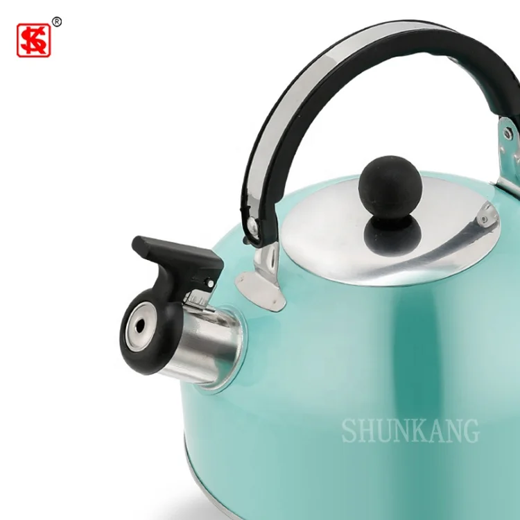 Cheapest Kettle Colorful  Stainless Steel Whistling Kettle Tea Pot Water Boiler Induction Kettle For Promotion Gift