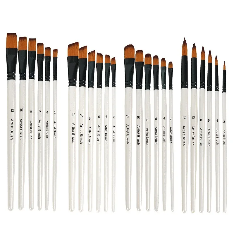 Professional paint brush manufacturers 6pcs paint brush set watercolor oil painting brush art supplies