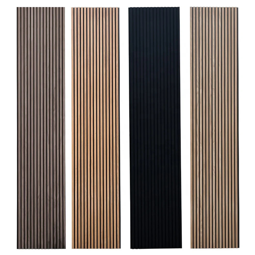 Sound Absorbing Black Oak Wood Slat Wall Panels Acupanel Acoustic Panel Akupanel