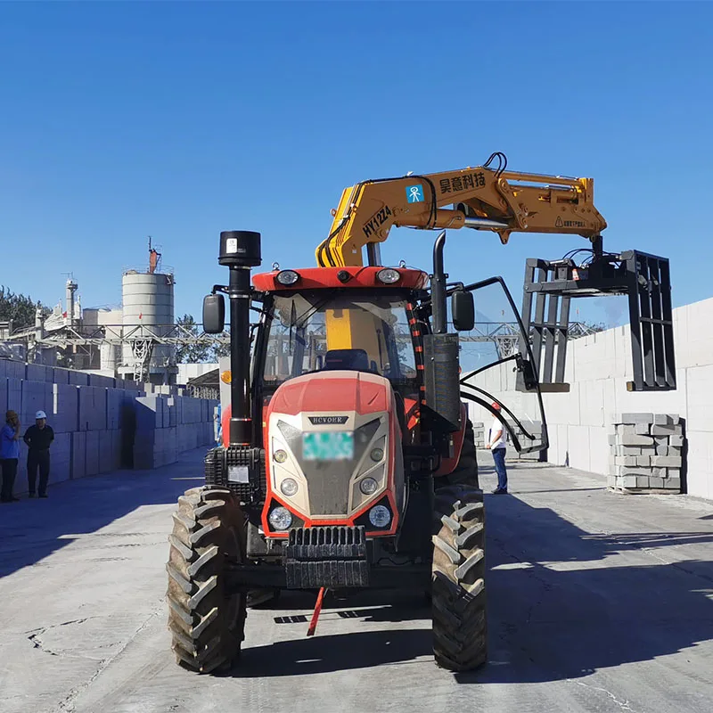 HAOY Multi-functional 5 Ton Hydraulic Knuckle Boom  Lifting Equipment Tractor Brick Crane  For Sale