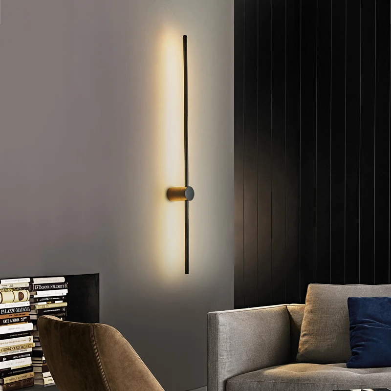 Modern Iron Black Bedside Night Sconces Wall Lamp Light for Bedroom Living Room Loft Home Interior LED Decorative Lamps