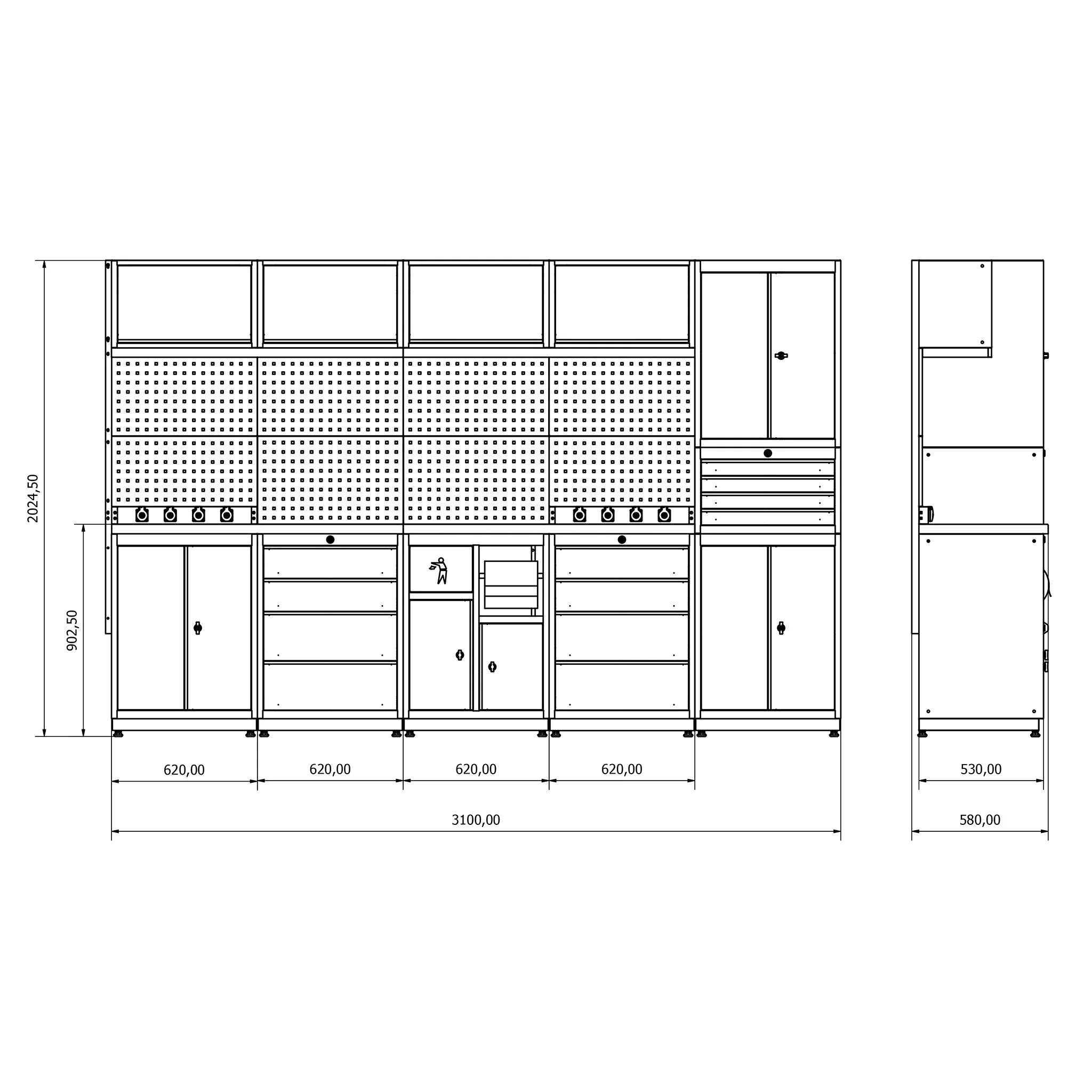 High Quality Metal Modular Tool Cabinet Storage System For Mechanic Garages Workshops Hobby Usage