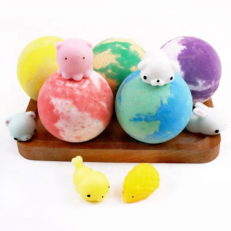  Оптовая продажа от производителя фабрика Fizz Balls частная марка натуральная веганская красочная бомба для ванны детей с игрушками