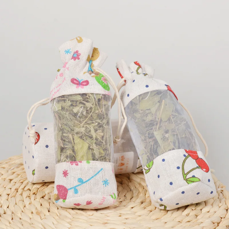 Chinese Cotton Herbal Medicine Mosquito Repellent Sachet Bag Dragon Boat Festival Organza Sachet Pendant Bag with clear window