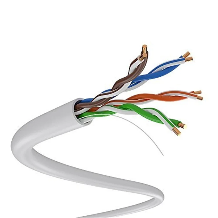 Cat5e Ethernet Cable 1000ft 24 AWG CMR Insulated Bare Copper Wire 350MHZ Gigabit Speed UTP LAN Internet Cable