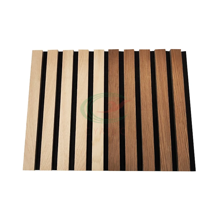 Modern Acoustic Panels wood ceiling solid wood panels Slatted Wood Veneer Acoustic Panel For Interor Wall And Ceiling