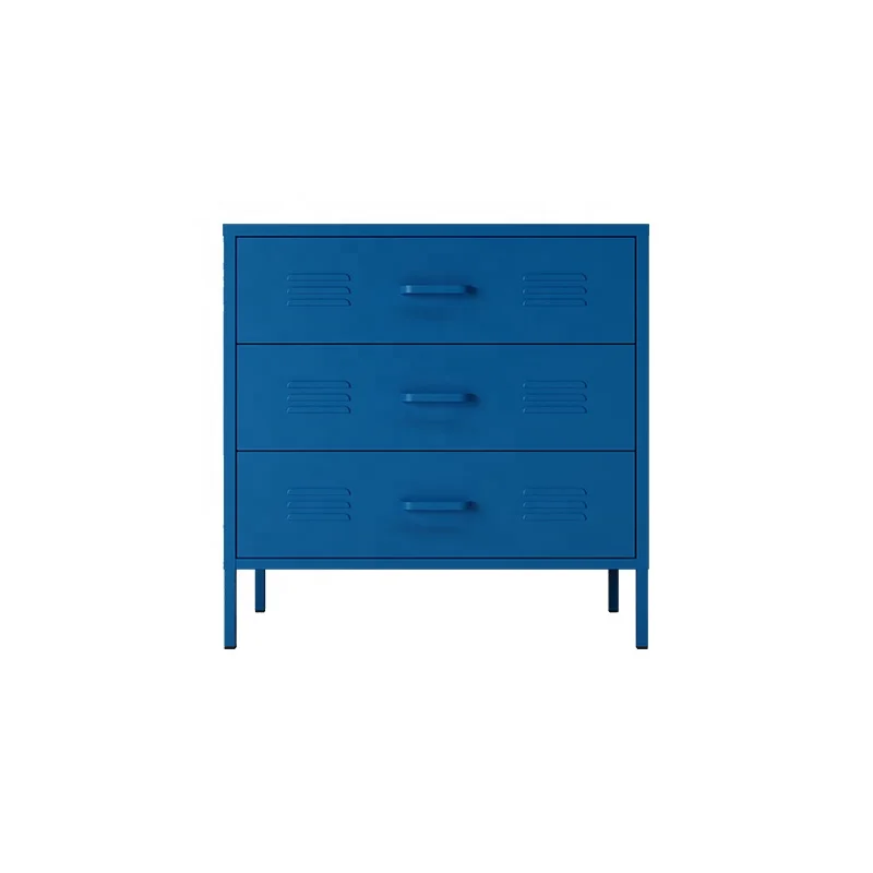 New simple 3 doors steel cabinet Storage Drawer Designer Bedroom Cabinet
