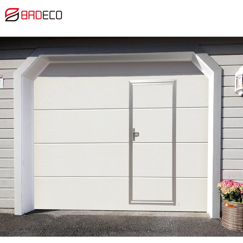 Cheap Sectoral Garage Doors Manufacturer With Small Pedestrian Access Door