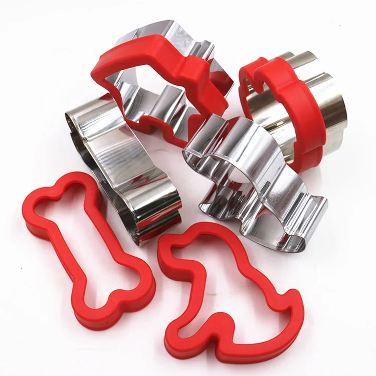 
New style metal baking mold dog bone shape sandwich cutter Paw Print, Puppy and Dog House cookie cutters shapes bread cutter 