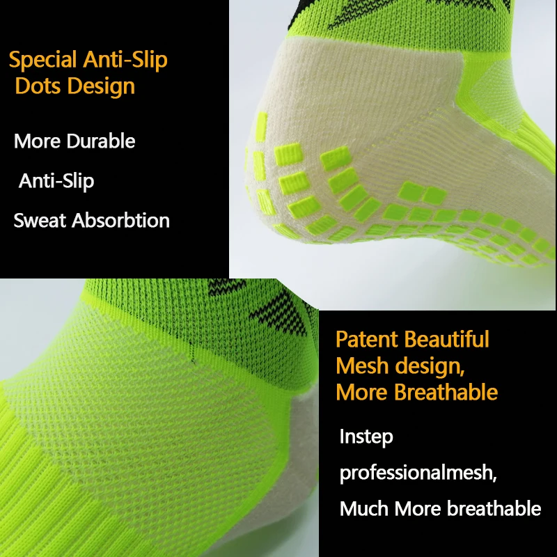 Wholesale Athletic Anti Slip Socks Colorful Men Short Crew Long Sport Soccer Football Grip Socks