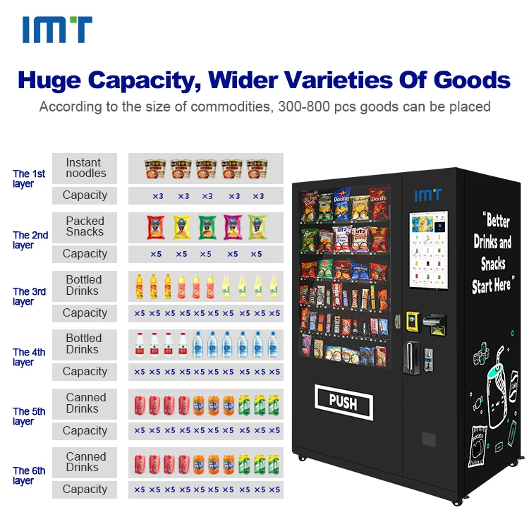 Hot Sales key master vending machine subjective condom vending machine For snack  And Drinks With Screens