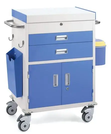 Hospital ABS Treatment Cart Nursing Trolley with Drawers-T104