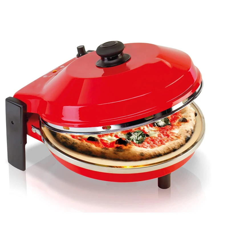 Multi function Pizza Maker with Visible Window Special Stone for Baking 1200W Electric Crispy Crust Pizza Oven