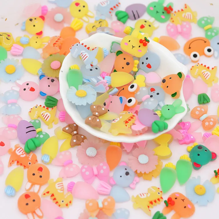 Resin Candy Cabochon for Slime Flatback Jewelry Making Craft Supplies Craft Hair Bow Center Decoration