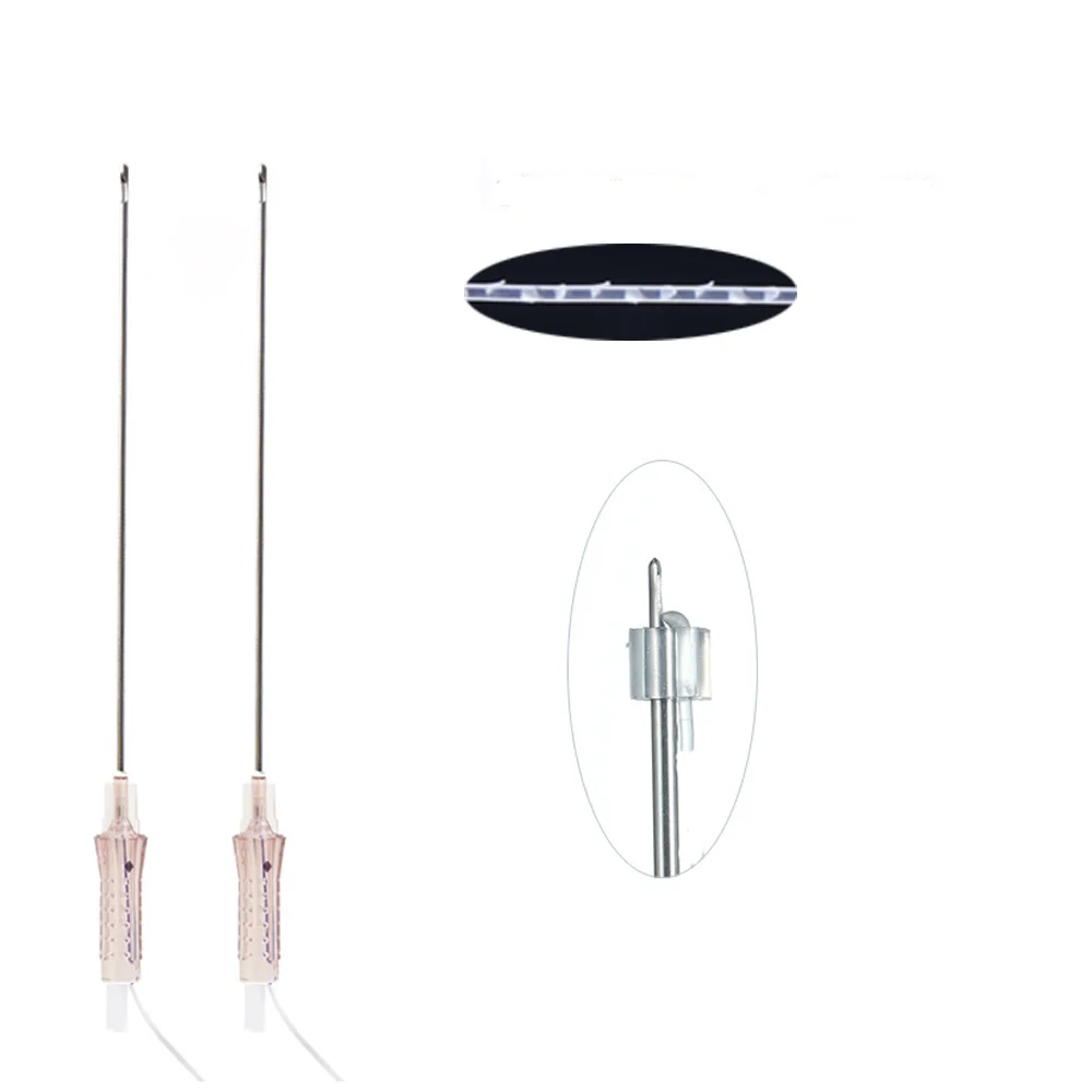 Ce Certification W Blunt Needle 19g 100mm Beauty Salons Use Brabed 2-1 Pcl Cog Thread For Face Lifting