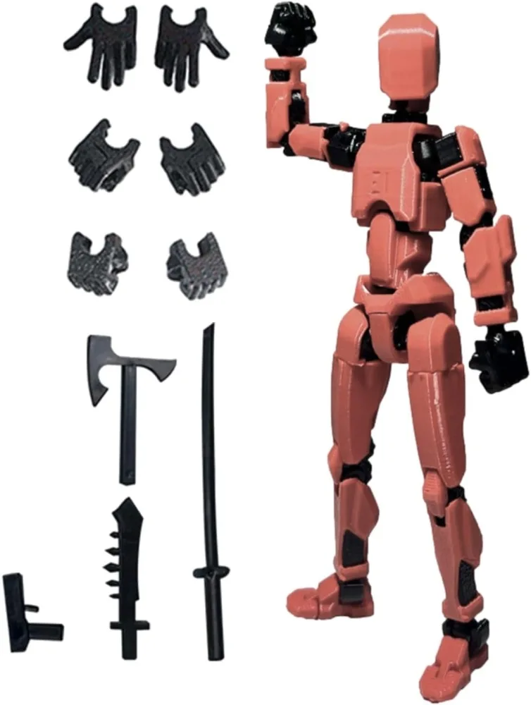 Funny multi-jointed movable robot toy plastic 13 articulated action robot figure dummy toy