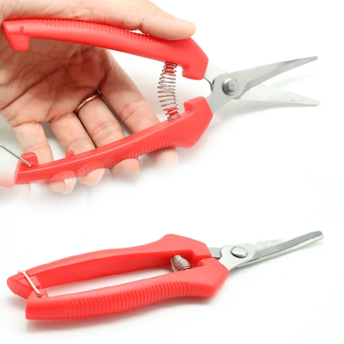 Factory Direct Wholesale Stock Stainless Steel Pruning Shears Picking Fruit Grape Fruit Branches Garden scissors